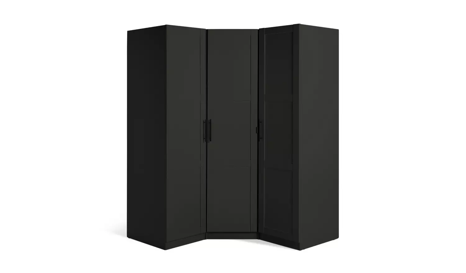 Habitat Munich Panelled Corner 3 Door Wardrobe - Anthracite