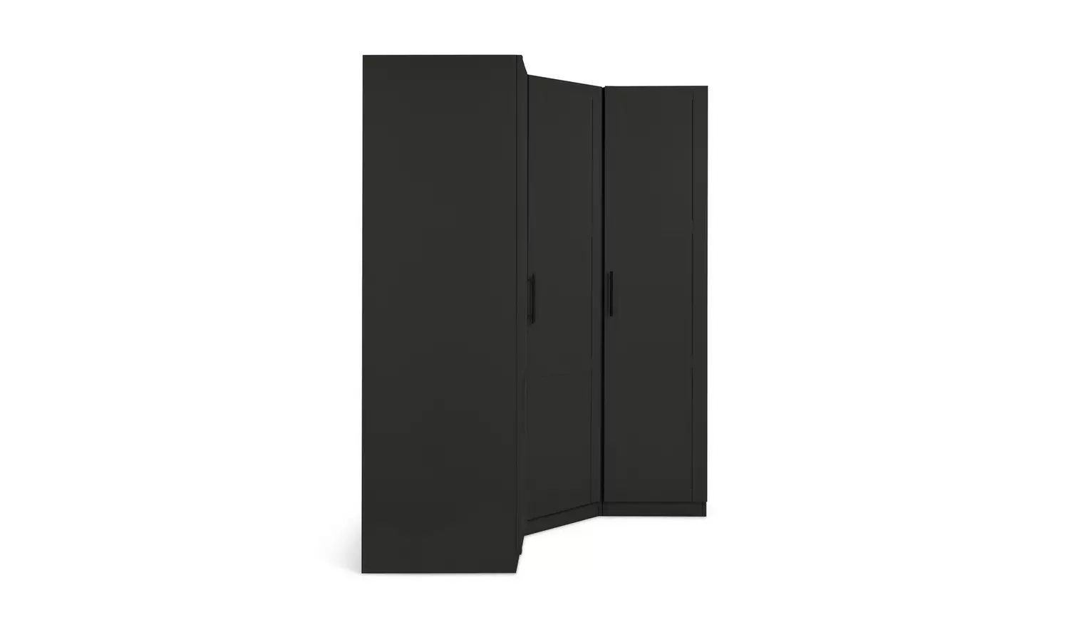 Habitat Munich Panelled Corner 3 Door Wardrobe - Anthracite