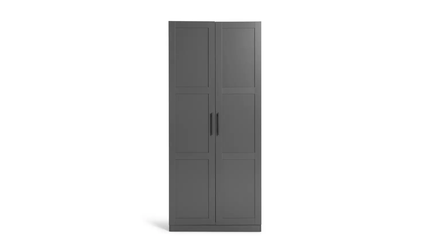 Habitat Munich Panelled 2 Door Wardrobe - Anthracite