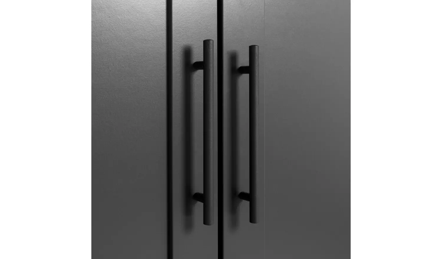 Habitat Munich Panelled 2 Door Wardrobe - Anthracite