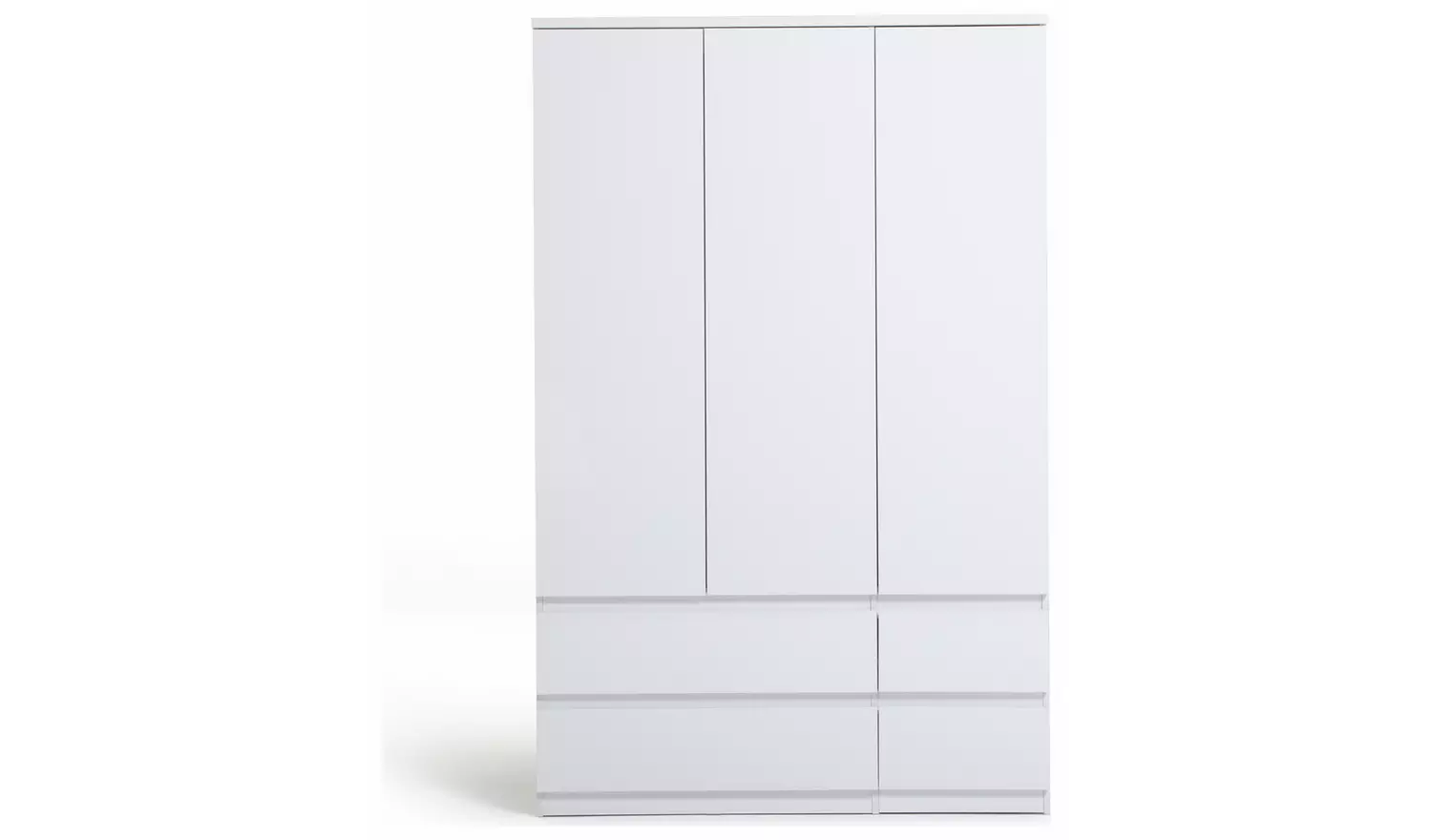 Argos Home Jenson 3 Door 4 Drawer Wardrobe - Matte White