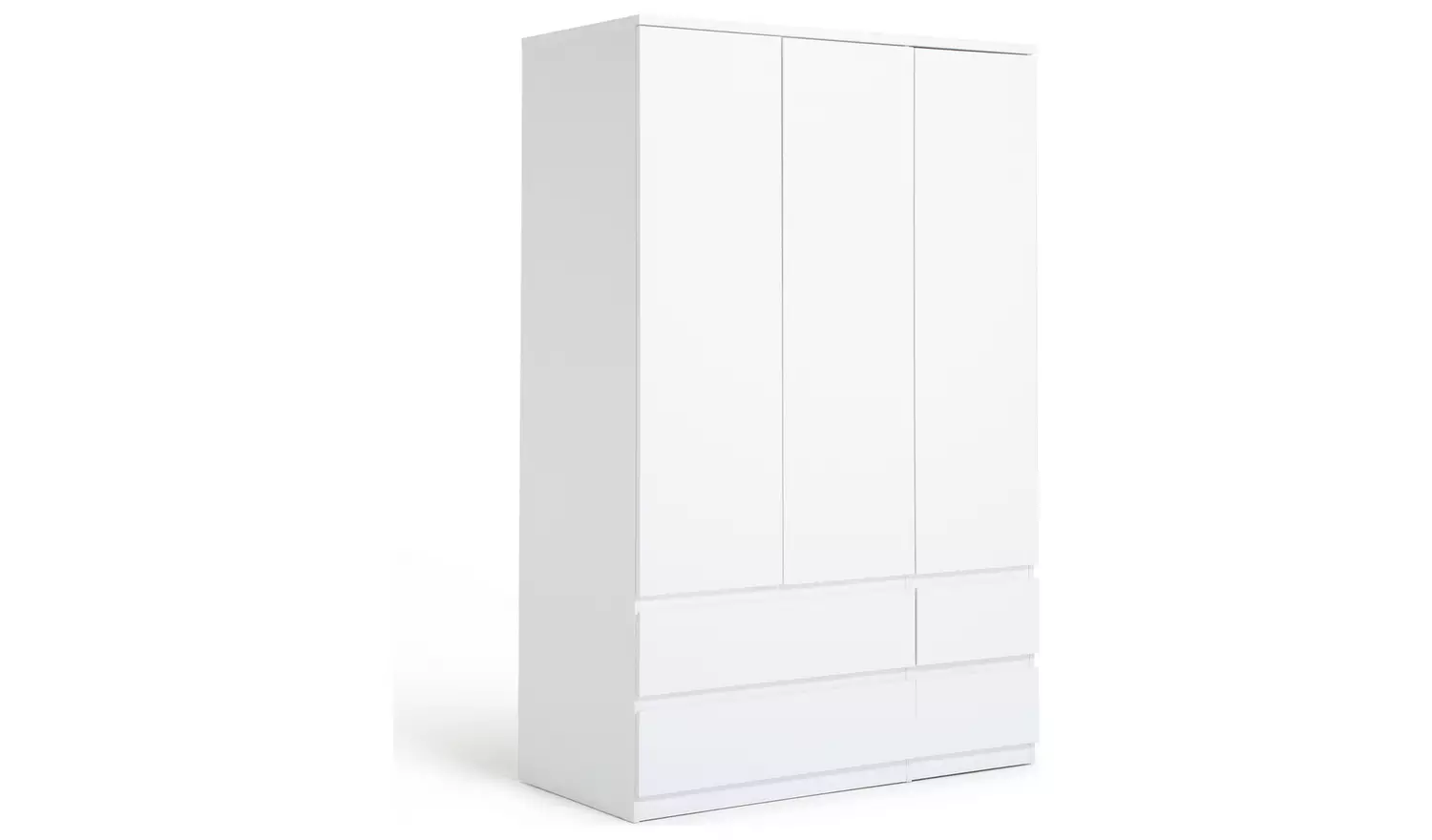 Argos Home Jenson 3 Door 4 Drawer Wardrobe - Matte White