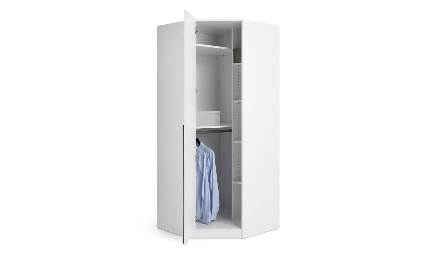 Habitat Munich Corner 1 Door Wardrobe - White