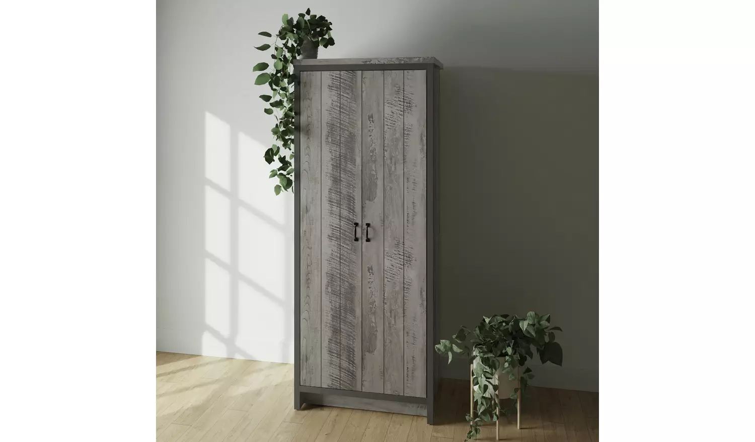 GFW Boston 2 Door Wardrobe - Grey