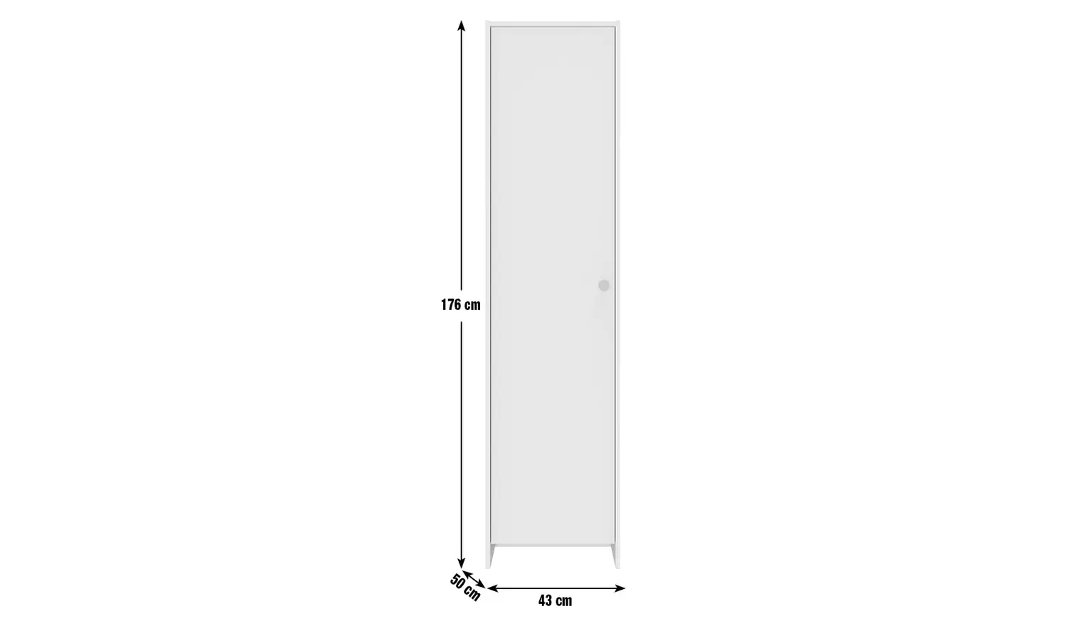 Argos Home Seville 1 Door Wardrobe - White