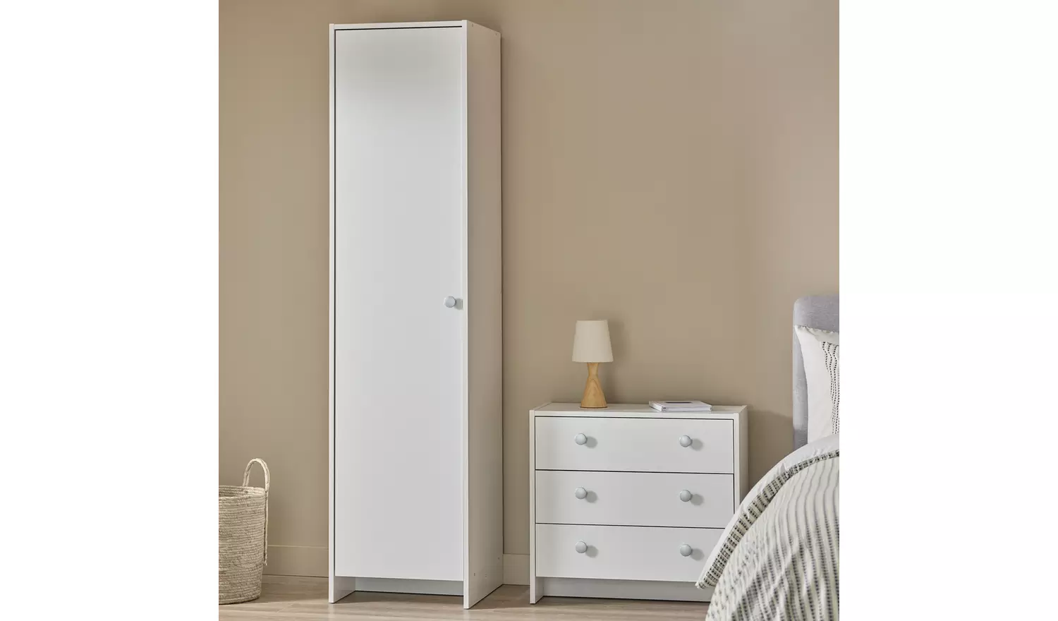 Argos Home Seville 1 Door Wardrobe - White
