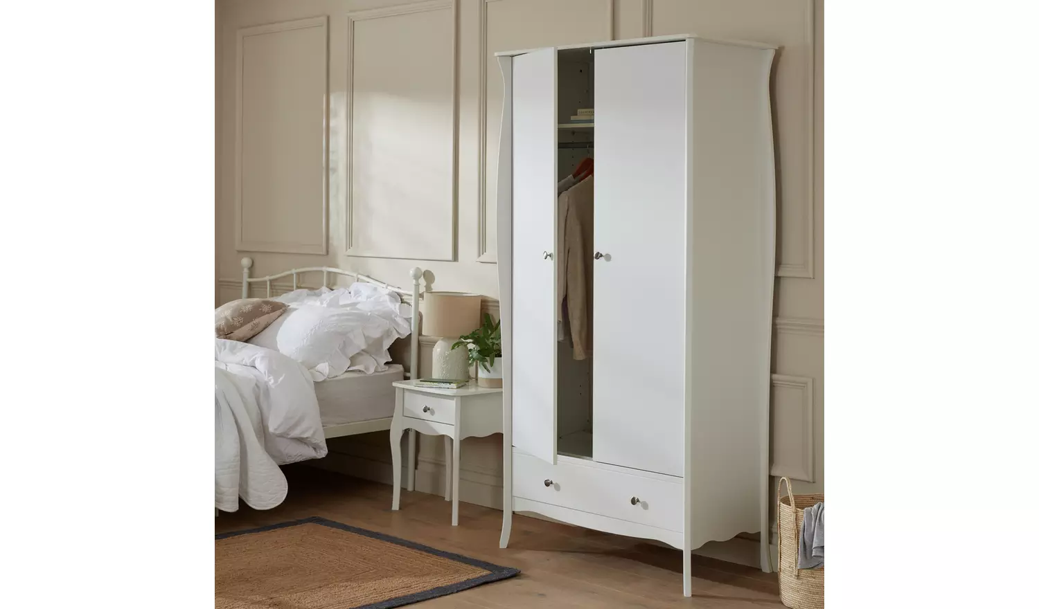 Argos Home 2 Door 1 Drawer Wardrobe - White