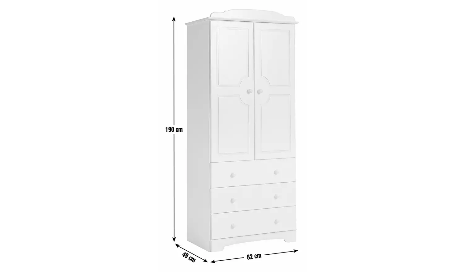 Argos Home Nordic 2 Door 3 Drawer Wardrobe - Pine