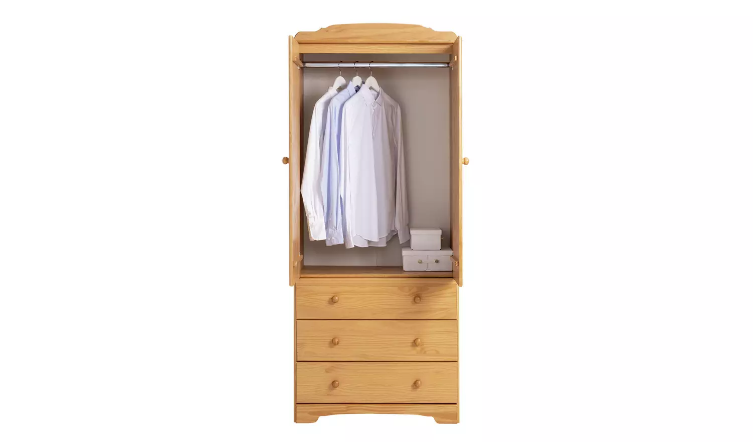 Argos Home Nordic 2 Door 3 Drawer Wardrobe - Pine