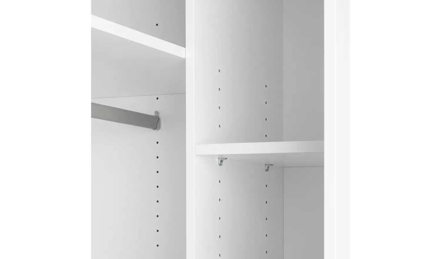 Habitat Munich Corner 3 Door Mirror Panellled Wardrobe-White