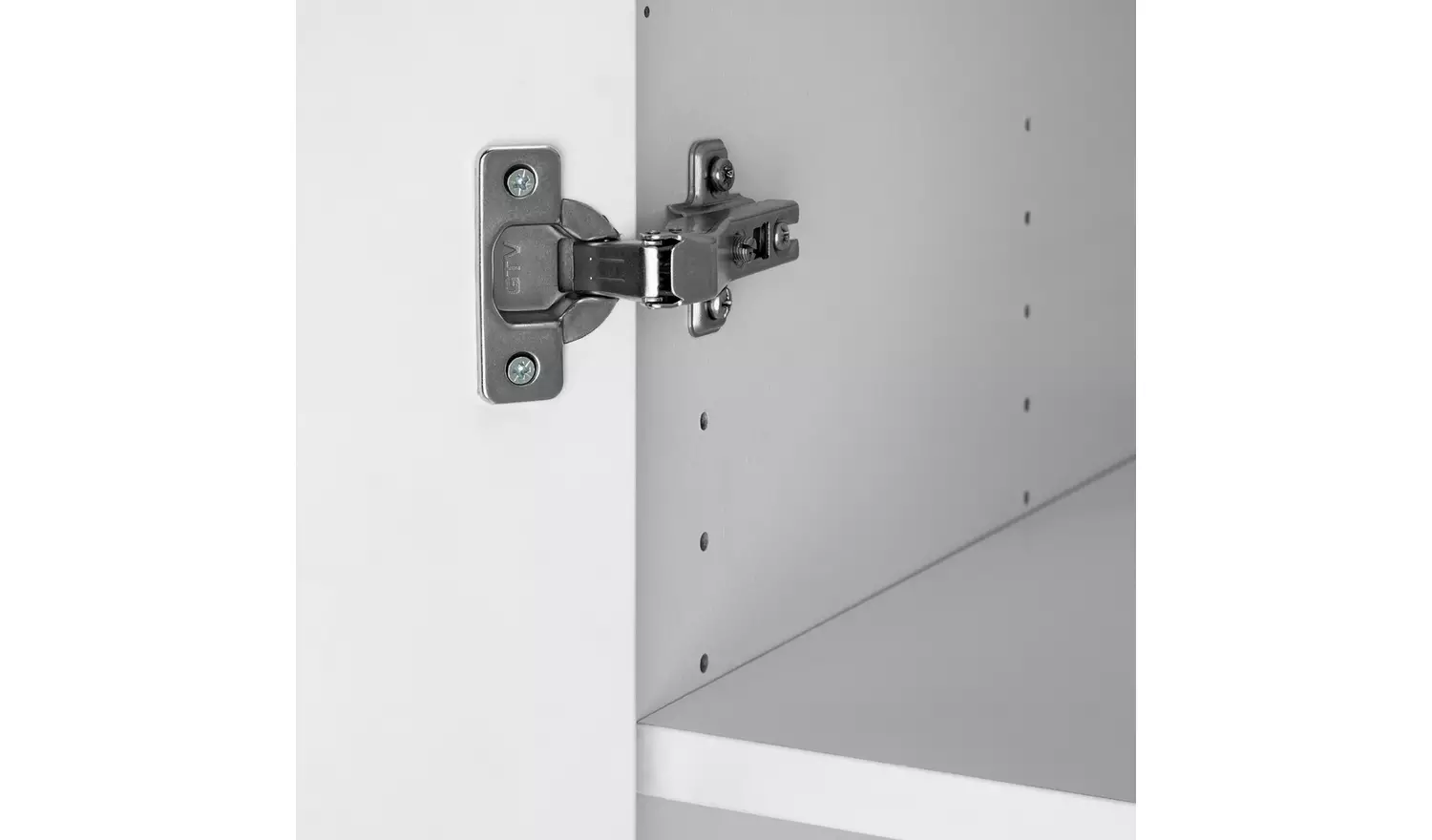 Habitat Munich Corner 3 Door Mirror Panellled Wardrobe-White