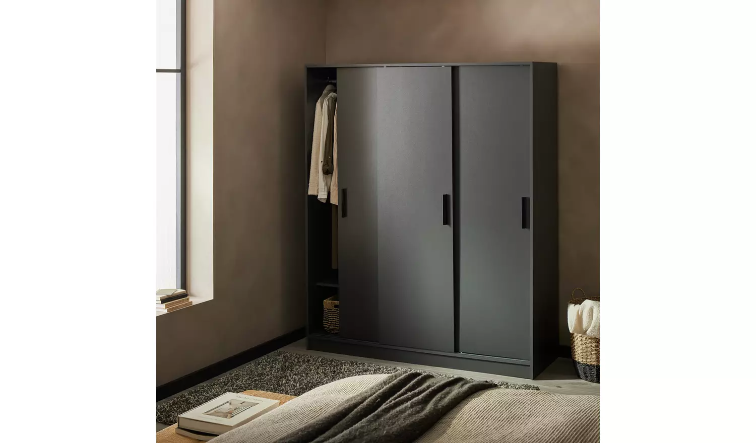 Argos Home Nova 3 Door Sliding Wardrobe - Anthracite