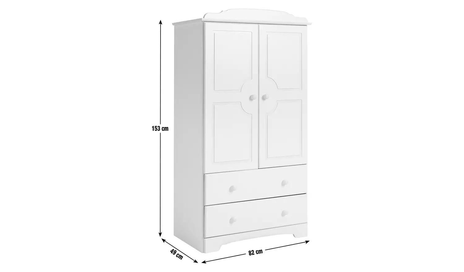 Argos Home Nordic 2 Door 2 Drawer Wardrobe - Pine