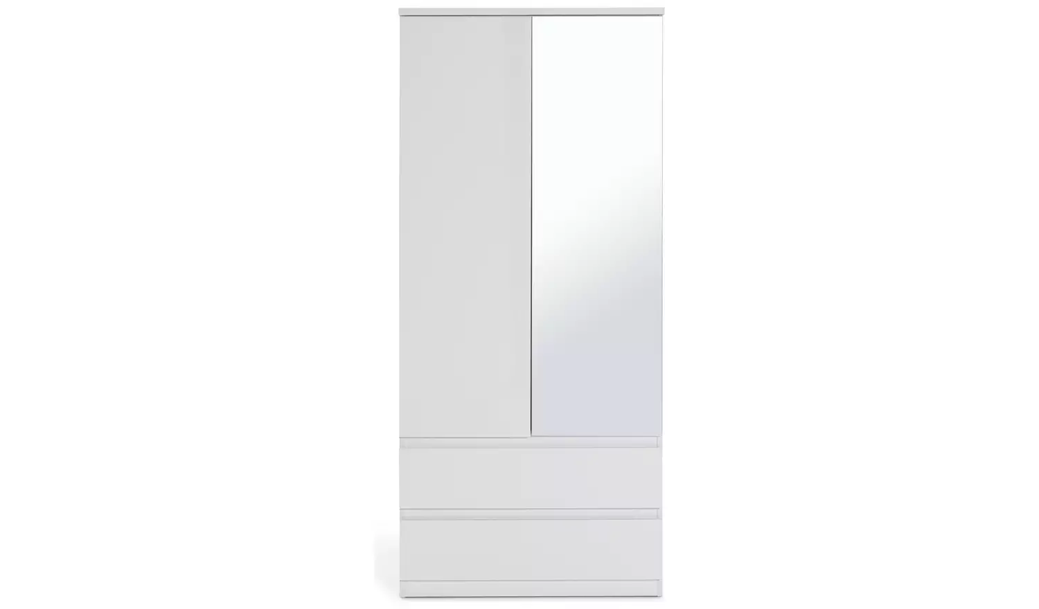 Argos Jenson 2 Door 2 Drawer Mirror Wardrobe - White Gloss