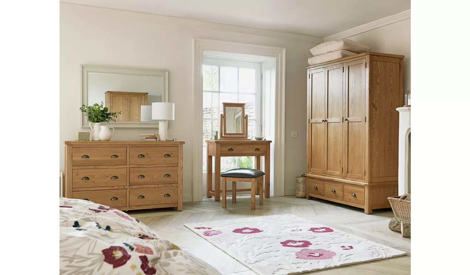 Argos Home Kent 3 Door 3 Drawer Wardrobe - Oak