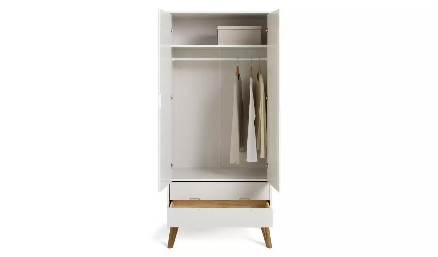Habitat Pimlico 2 Door 2 Drawer Wardrobe - White