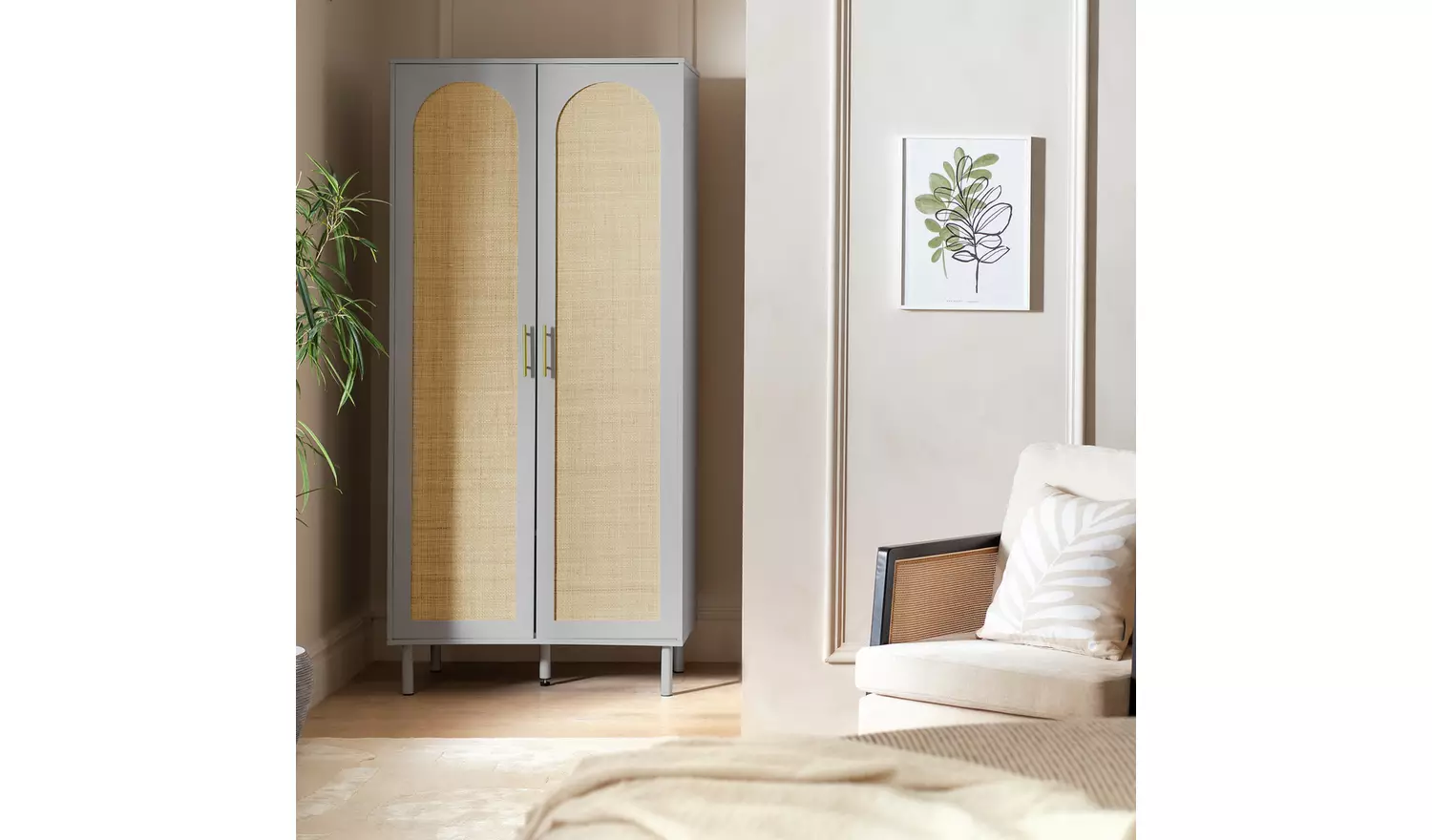 Habitat Monica 2 Door Wardrobe - Grey