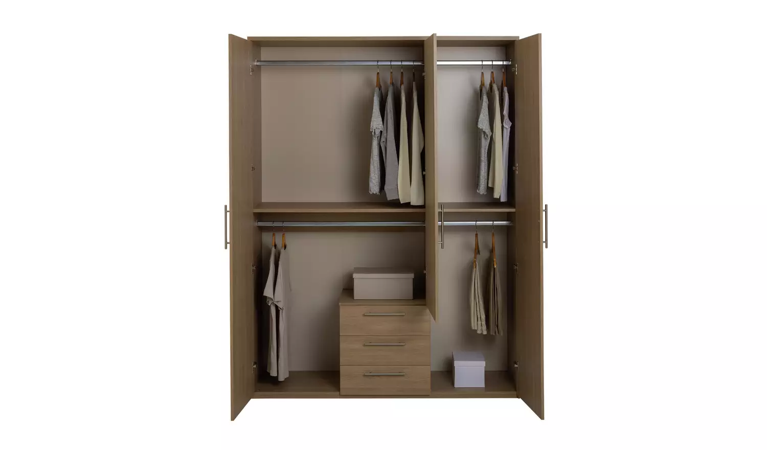 Argos Home Brisbane 3 Door 3 Drawer Wardrobe – Oak