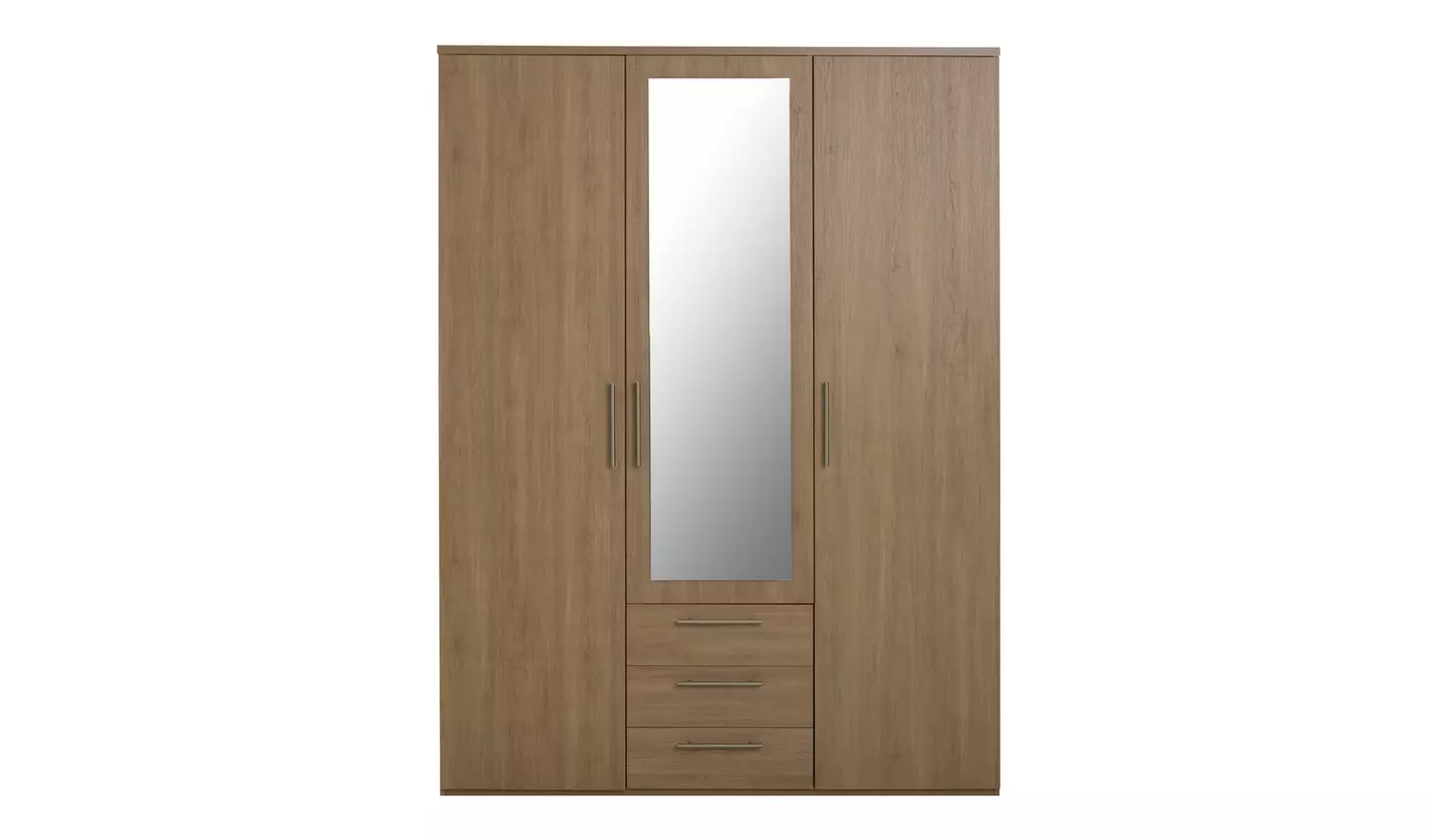 Argos Home Brisbane 3 Door 3 Drawer Wardrobe – Oak