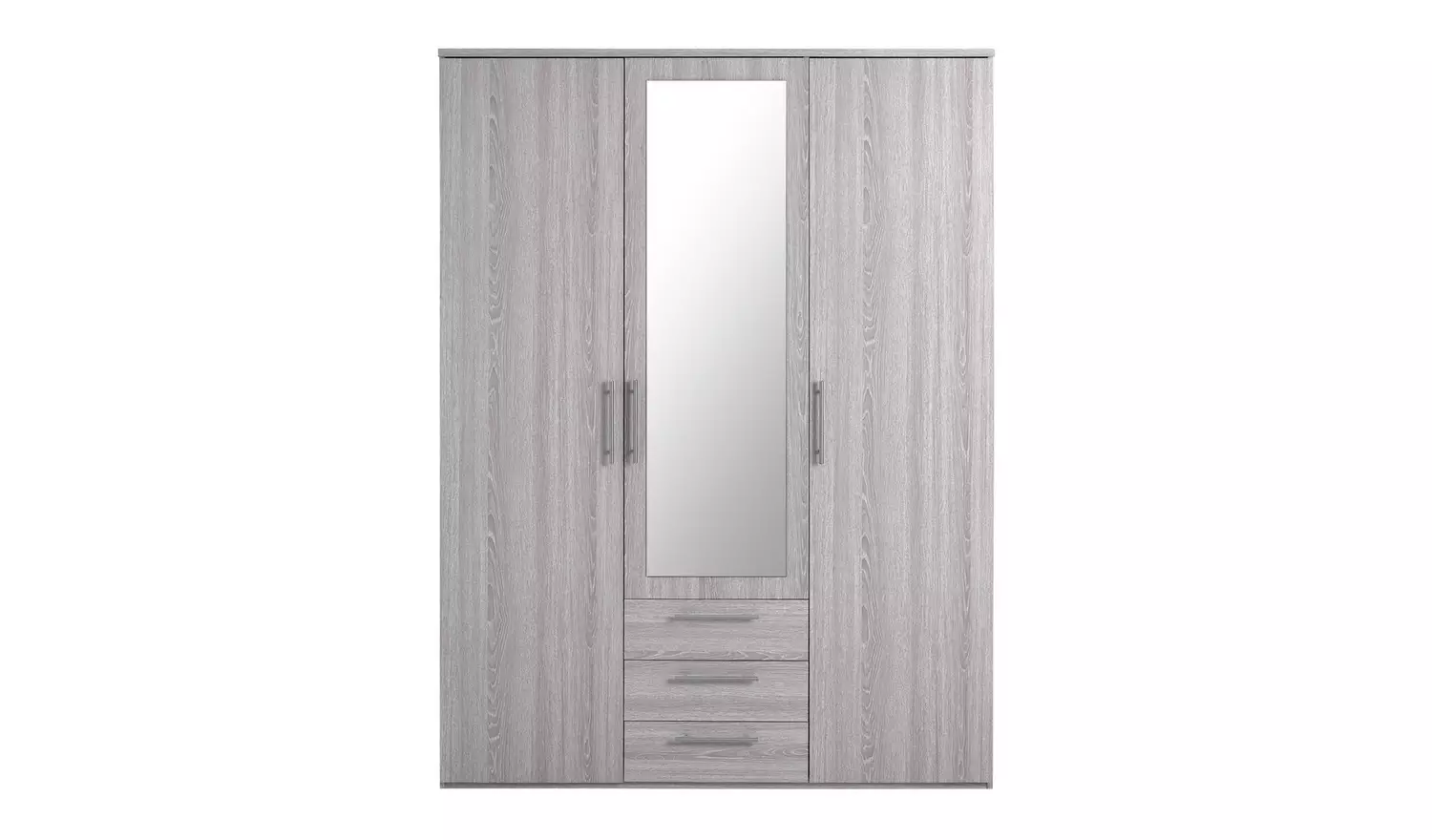 Argos Home Brisbane 3 Door 3 Drawer Wardrobe – GreyOak