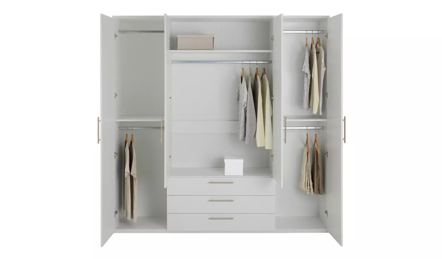 Argos Home Brisbane 4 Door 3 Drawers Wardrobe - Grey