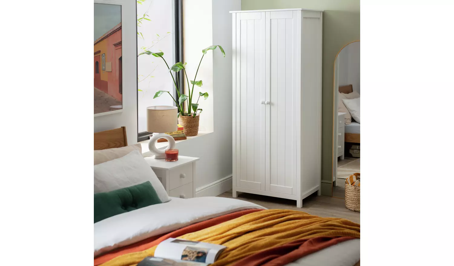 Argos Home Scandinavia 2 Door Wardrobe - White