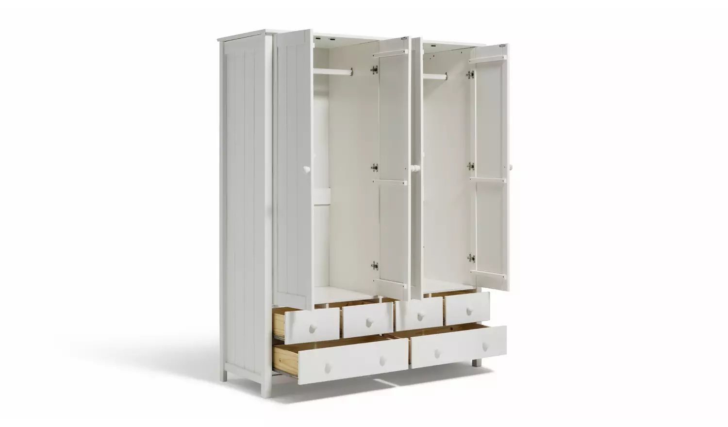 Argos Home New Scandinavia 4 Door 6 Drawer Wardrobe - White