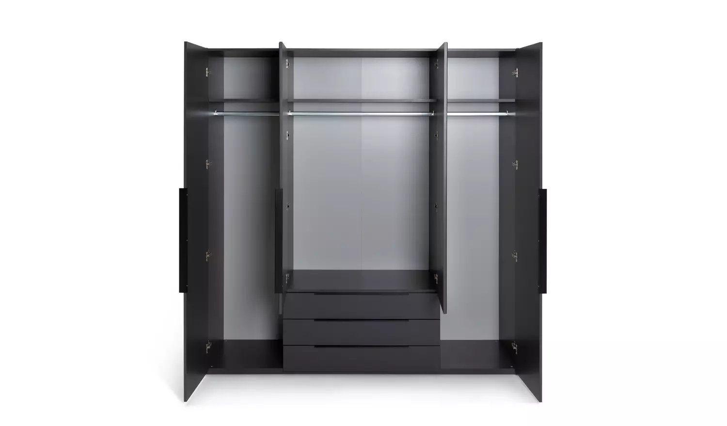 Argos Home Hallingford 4 Door 3 Drawer Wardrobe - Anthracite