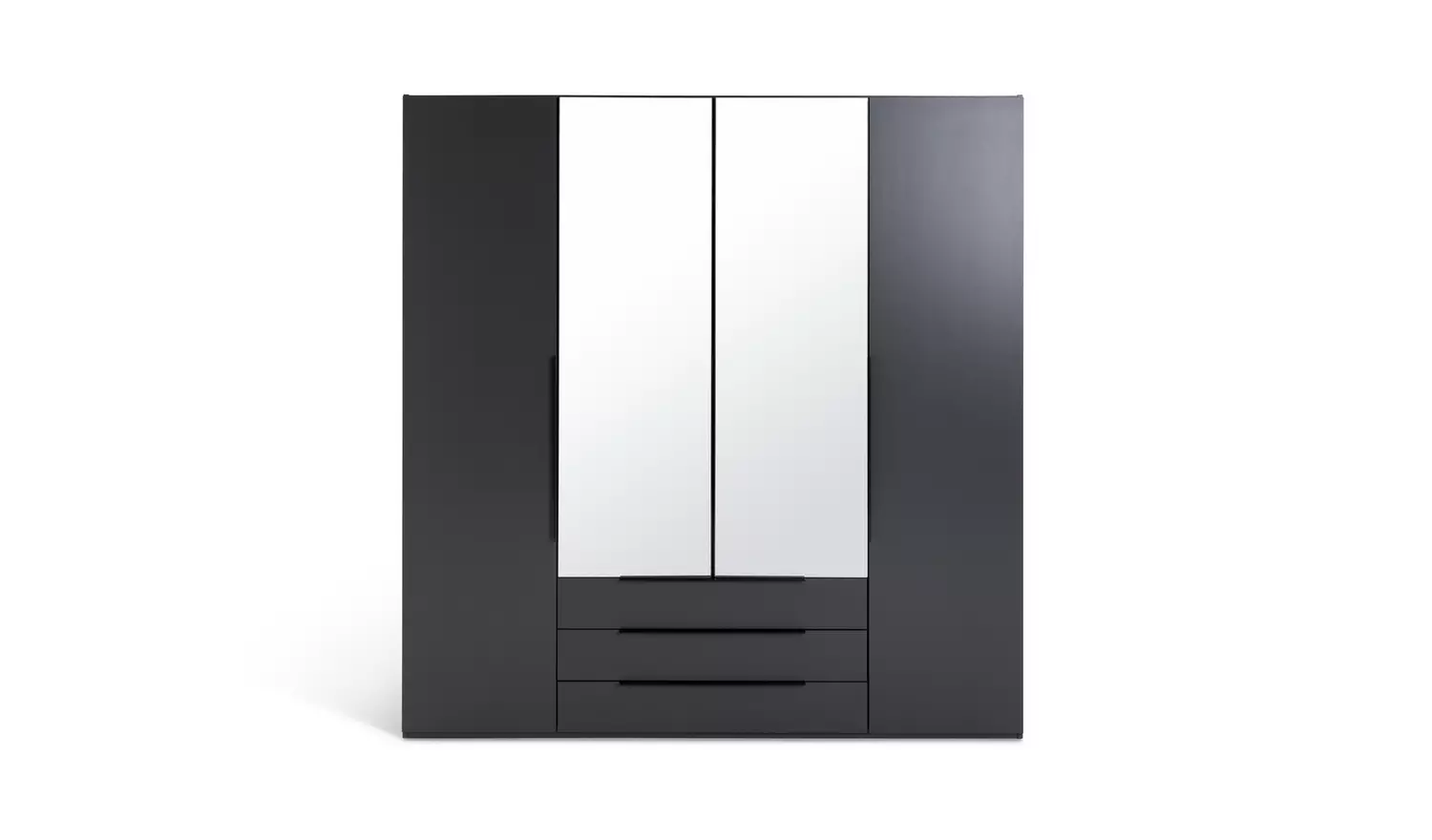 Argos Home Hallingford 4 Door 3 Drawer Wardrobe - Anthracite