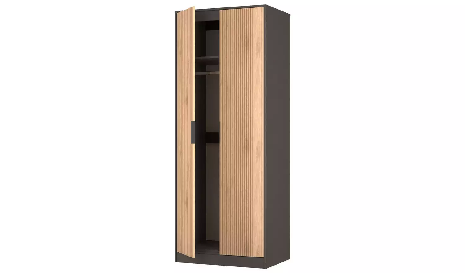 Livara Bergen 2 Door Wardrobe - Black