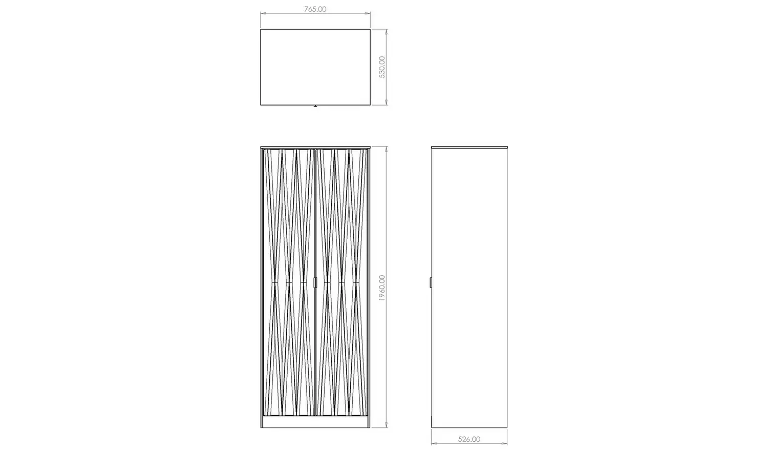 Livara Bergen 2 Door Wardrobe - Black