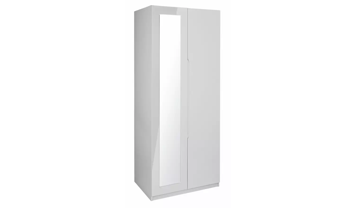Legato 2 Door Mirrored Wardrobe - Grey Gloss