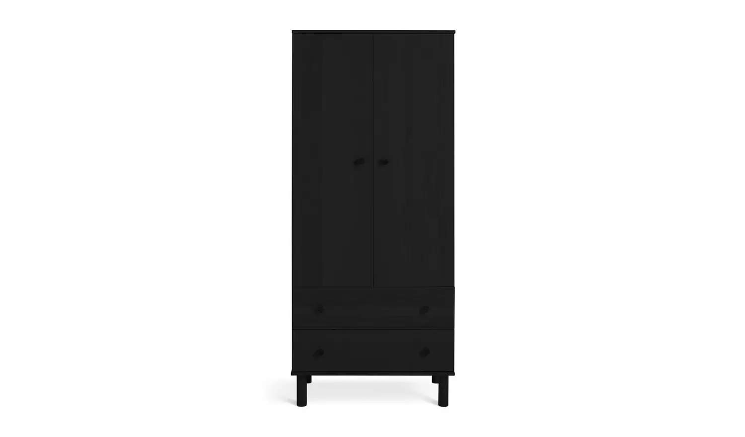 Habitat Akio 2 Drawer 2 Door Wardrobe - Black