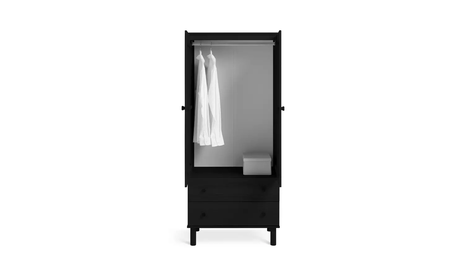 Habitat Akio 2 Drawer 2 Door Wardrobe - Black