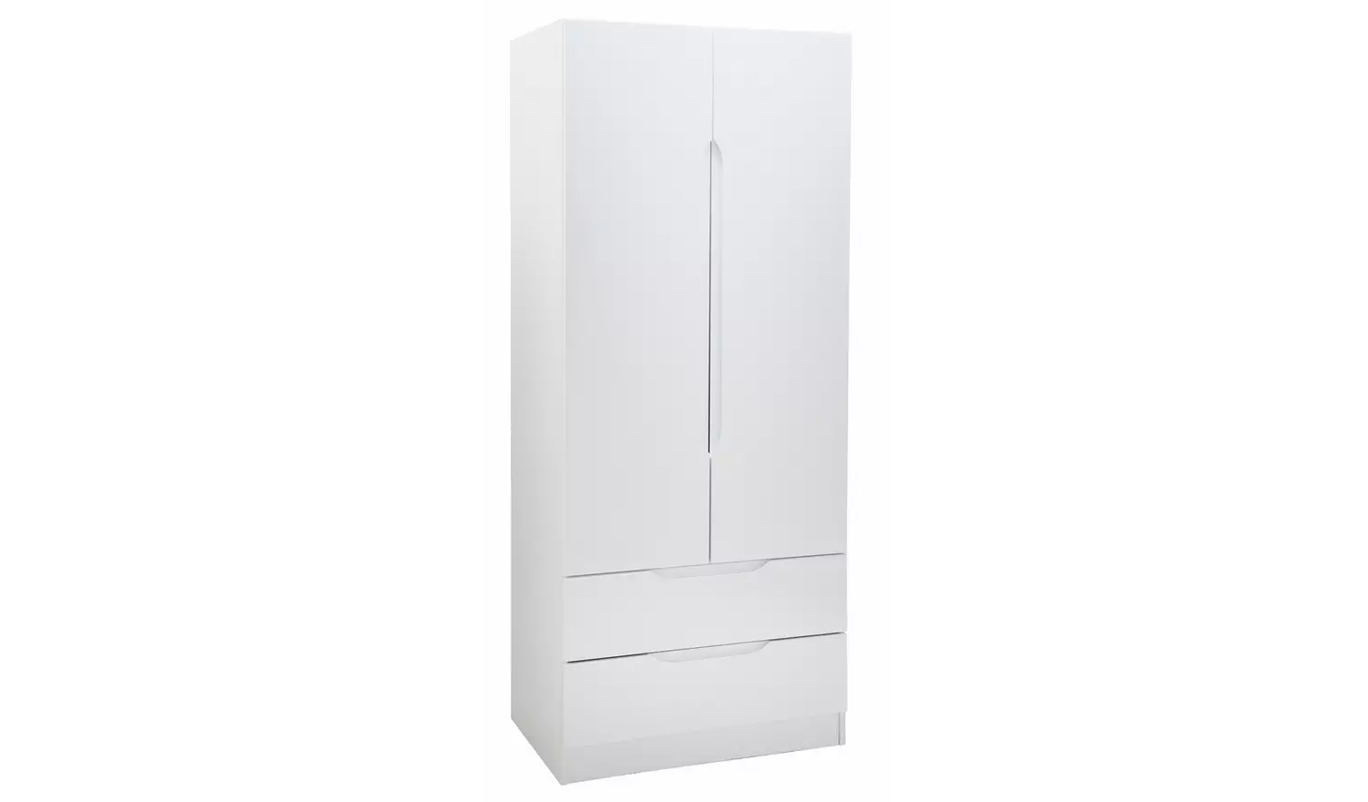 Legato 2 Door 2 Drawer Wardrobe - White Gloss