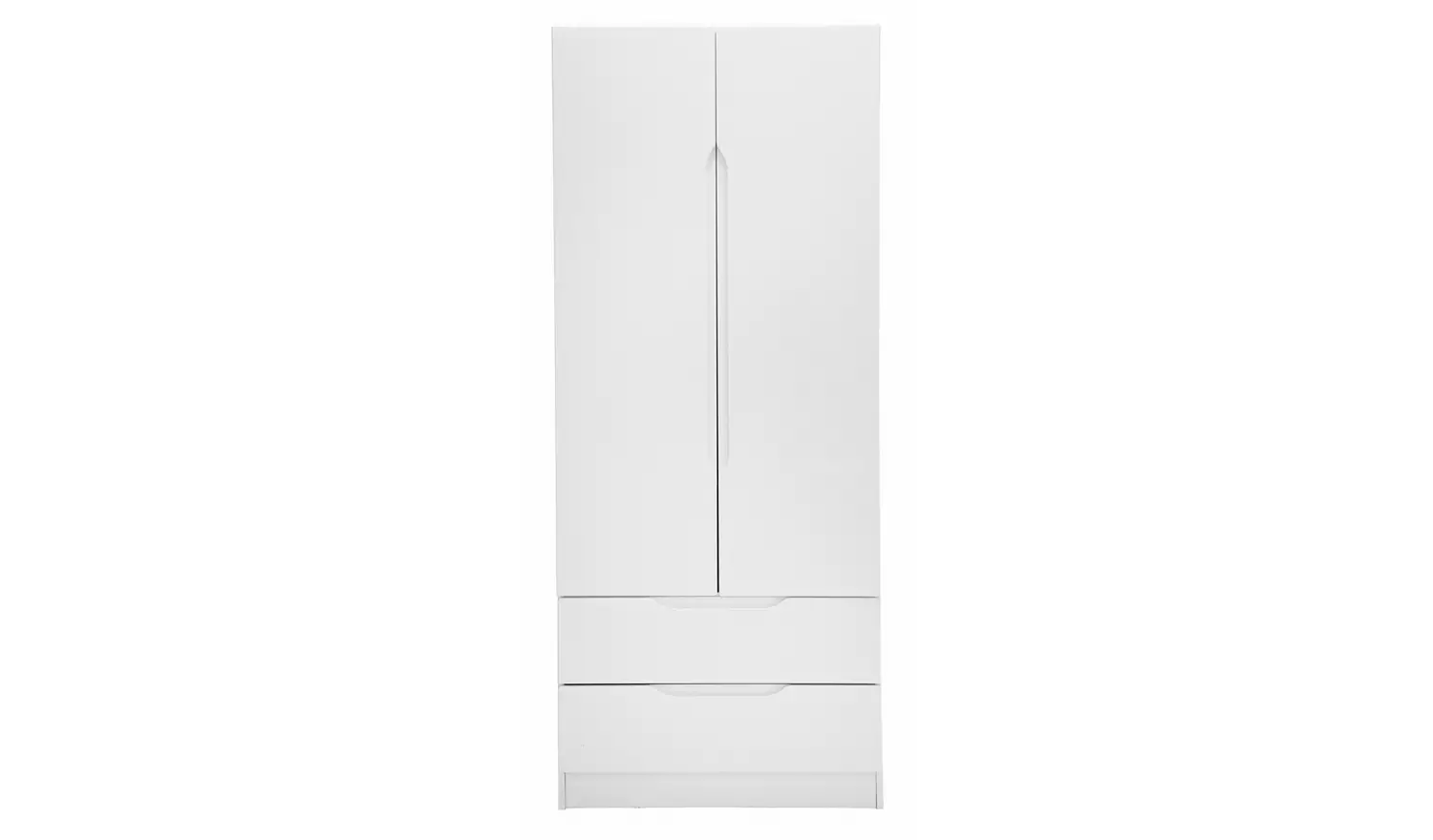 Legato 2 Door 2 Drawer Wardrobe - White Gloss