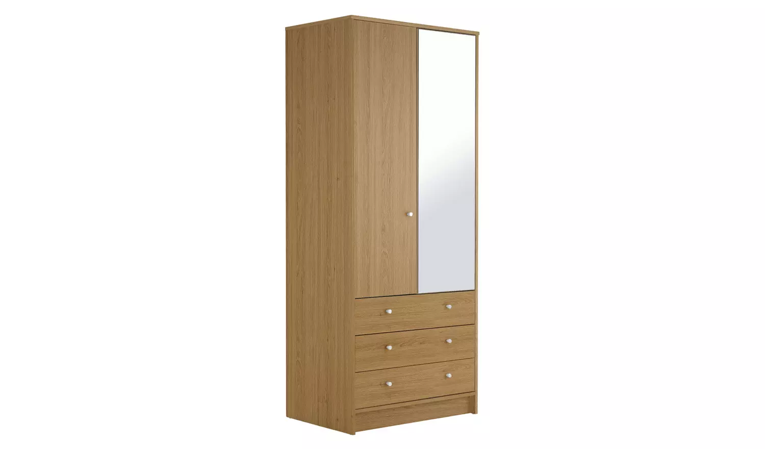 Argos Home Malibu 2 Door 3 Drawer Wardrobe - Oak Effect