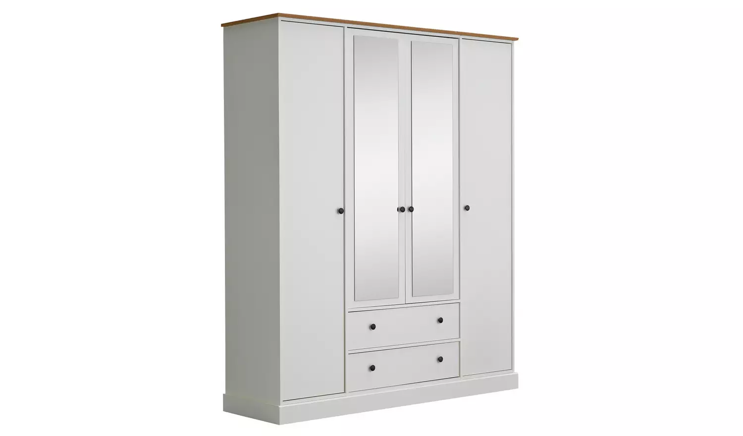 Argos Home Kensington 4 Door 2 Drawer Wardrobe - Soft Grey