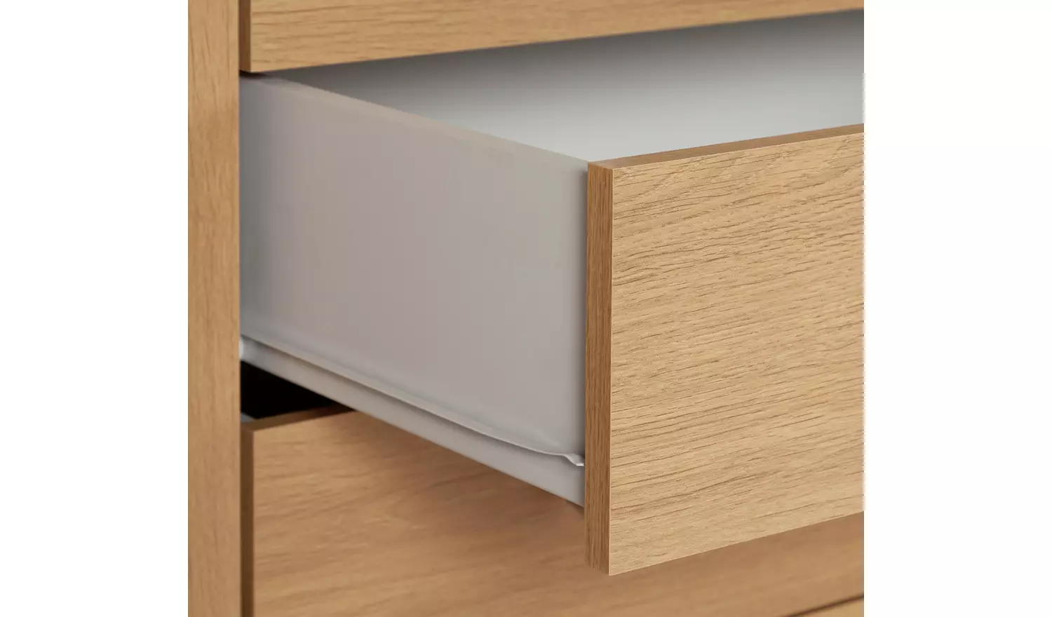 Argos Home Malibu 4 Dr 3 Drawer Mirror Wardrobe - Oak Effect