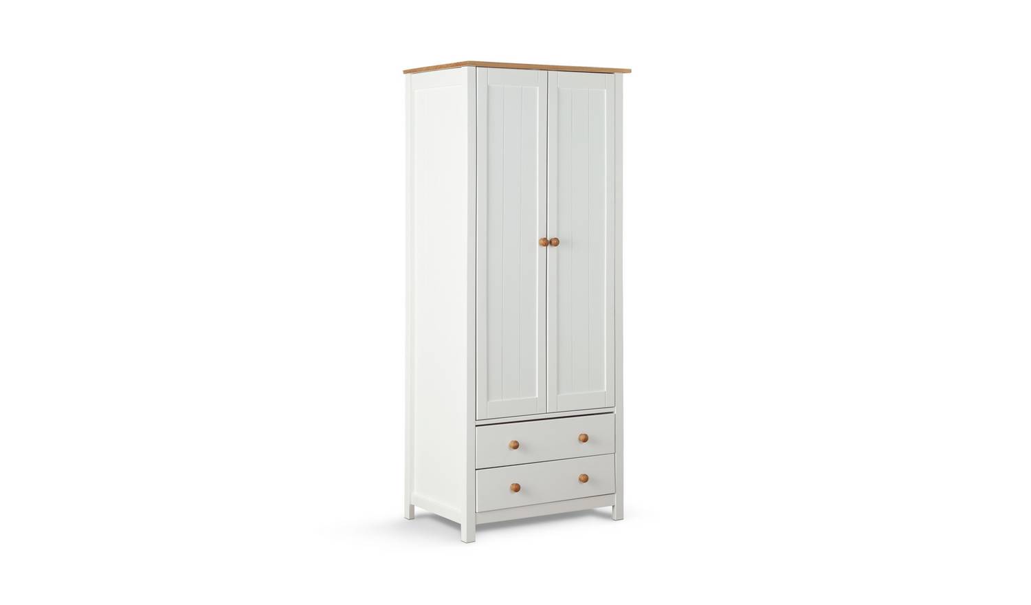Argos Home Scandinavia 2 Door 2 Drawer Wardrobe-Pine & White