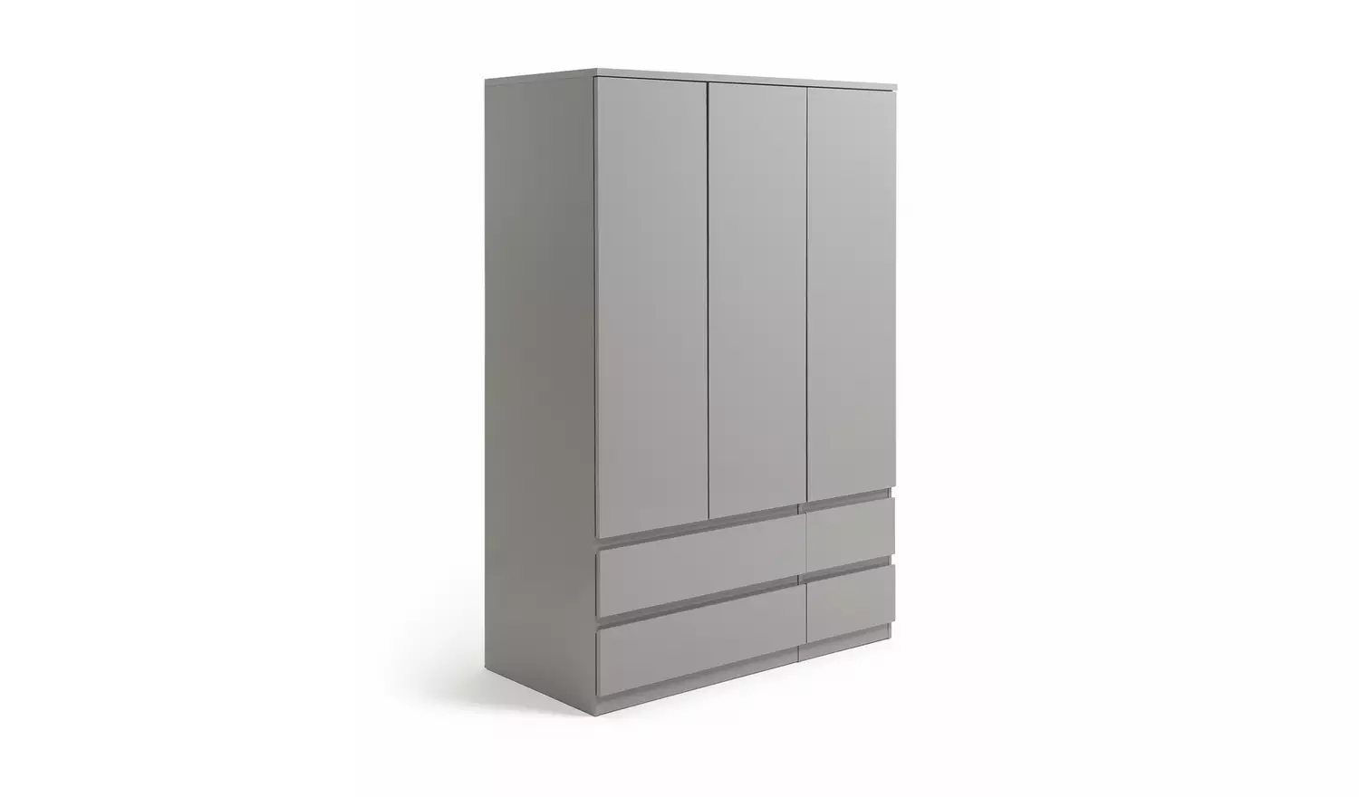 Argos Home Jenson 3 Door 4 Drawer Wardrobe - Grey Gloss