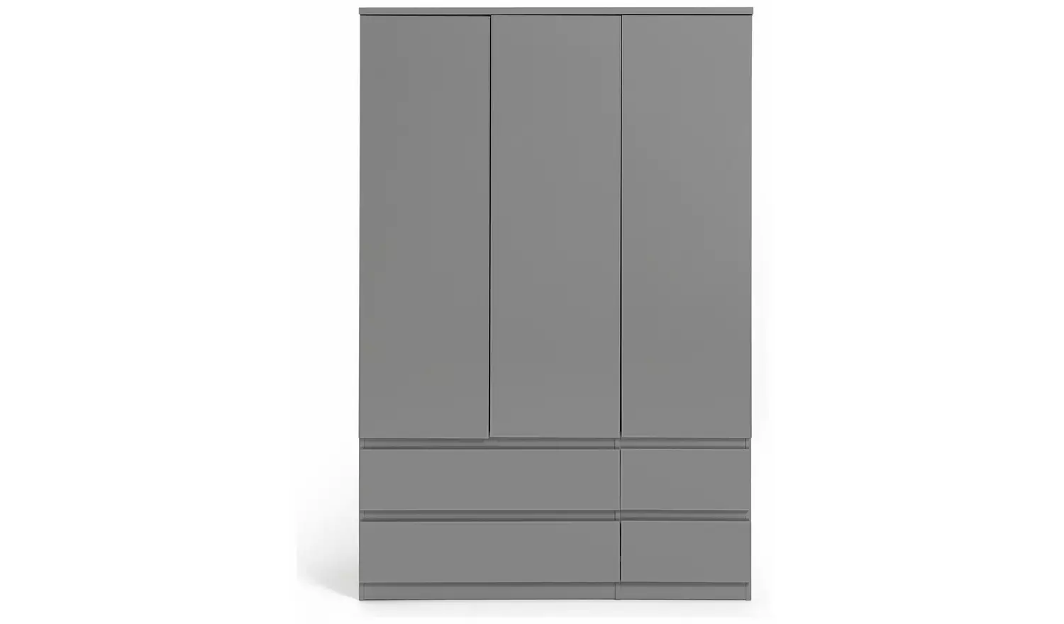 Argos Home Jenson 3 Door 4 Drawer Wardrobe - Grey Gloss