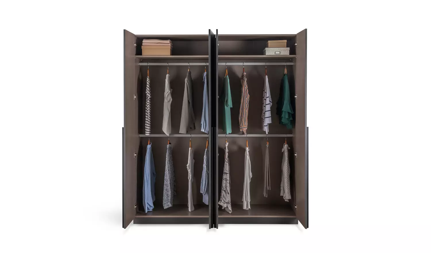 Habitat Munich 4 Door Wardrobe - Anthracite
