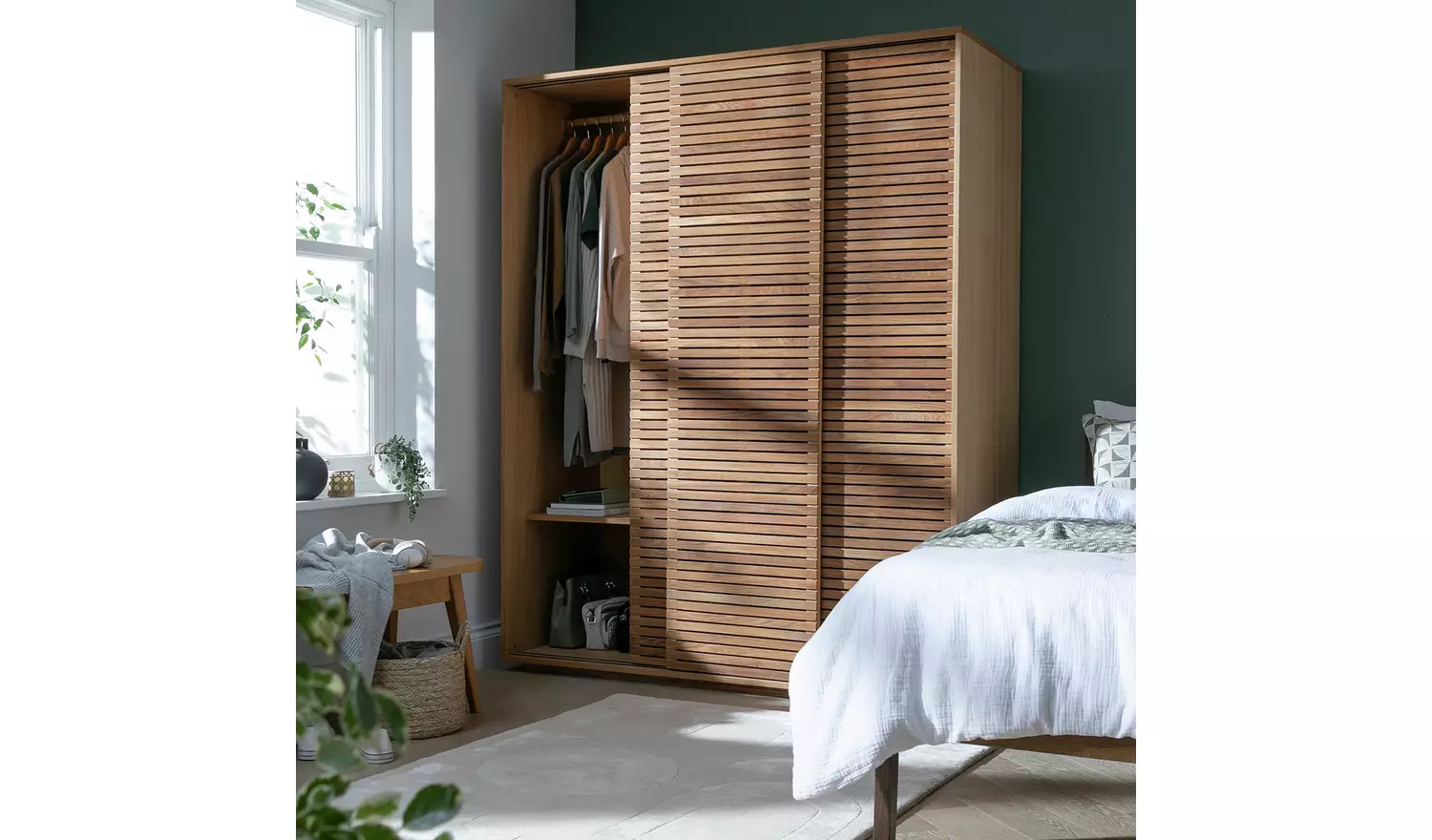 Habitat Max 3 Door Sliding Wardrobe - Oak