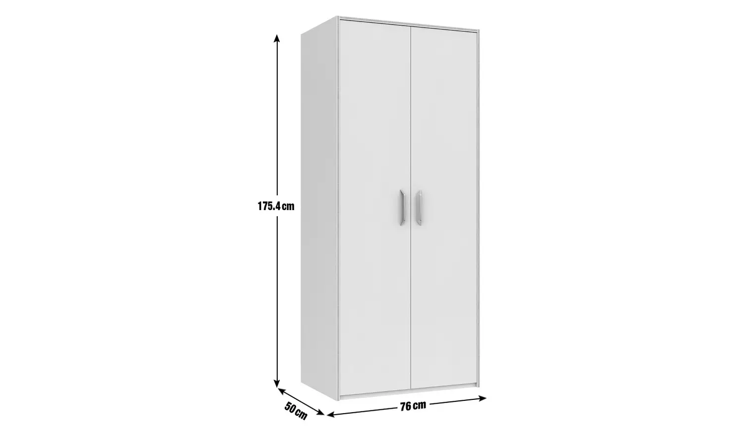 Ashdown 2 Door Wardrobe - White