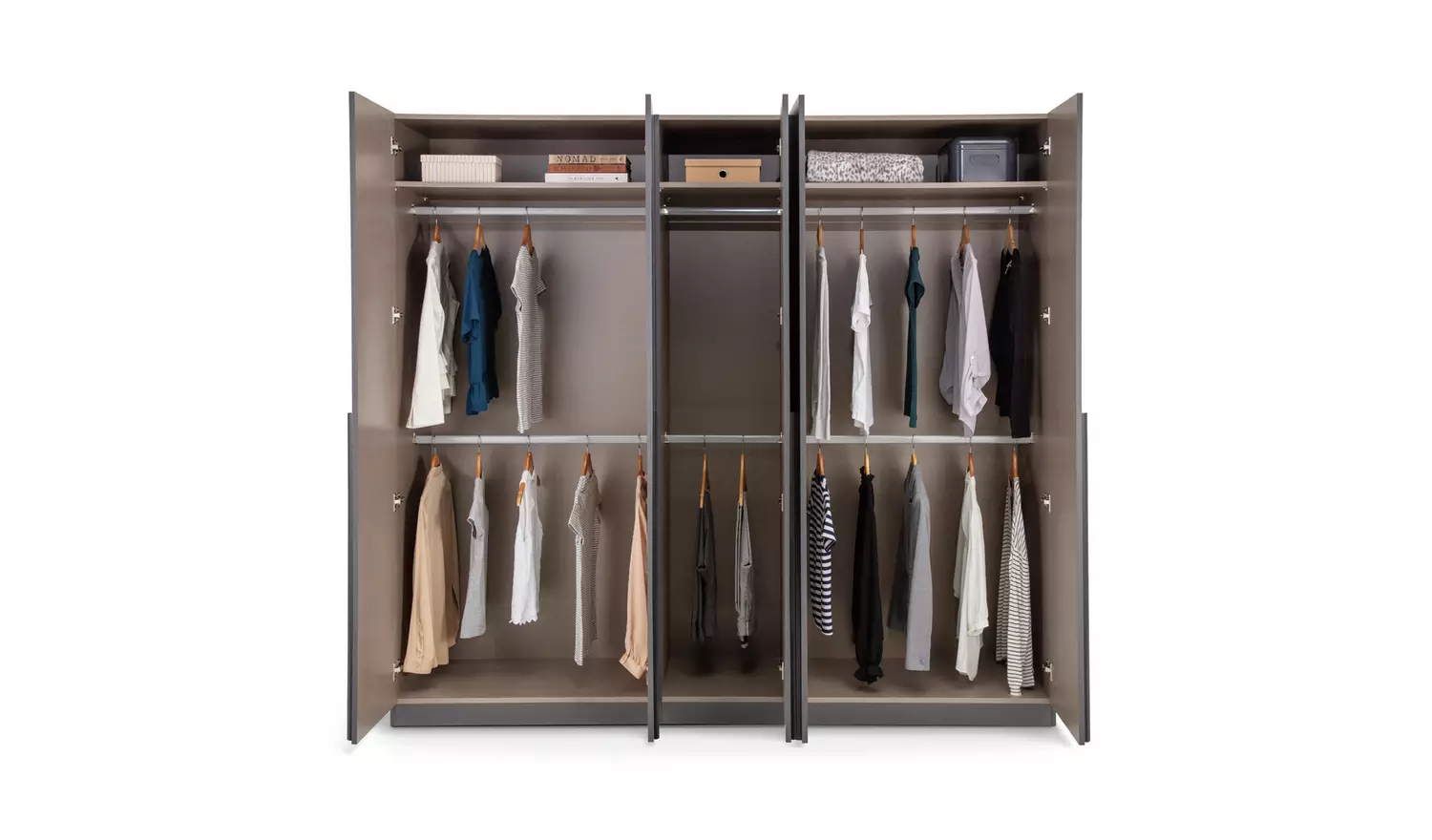 Habitat Munich 5 Door Wardrobe - Anthracite