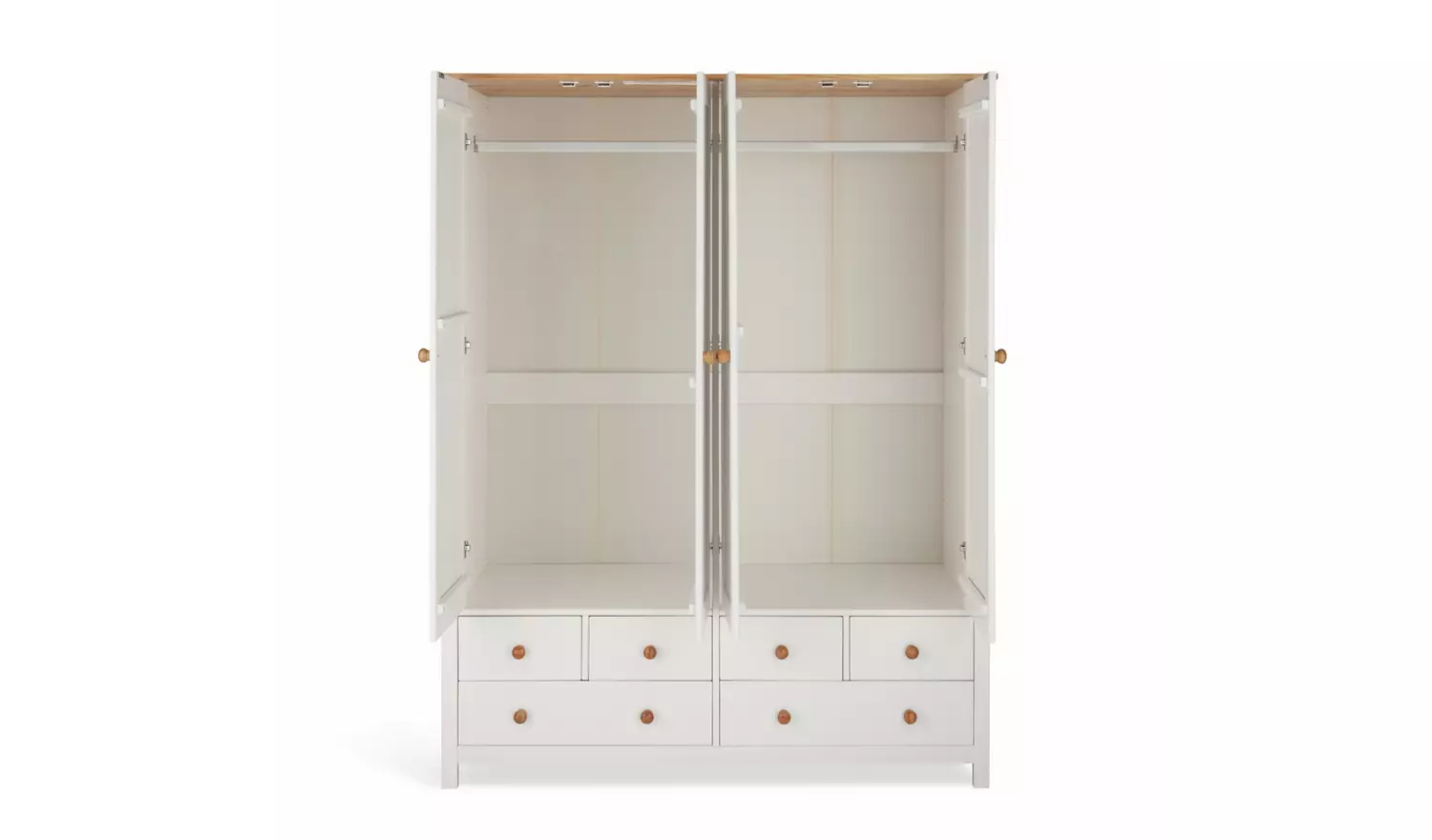 Argos Home Scandinavia 4 Door 6 Drawer Wardrobe -Pine &White