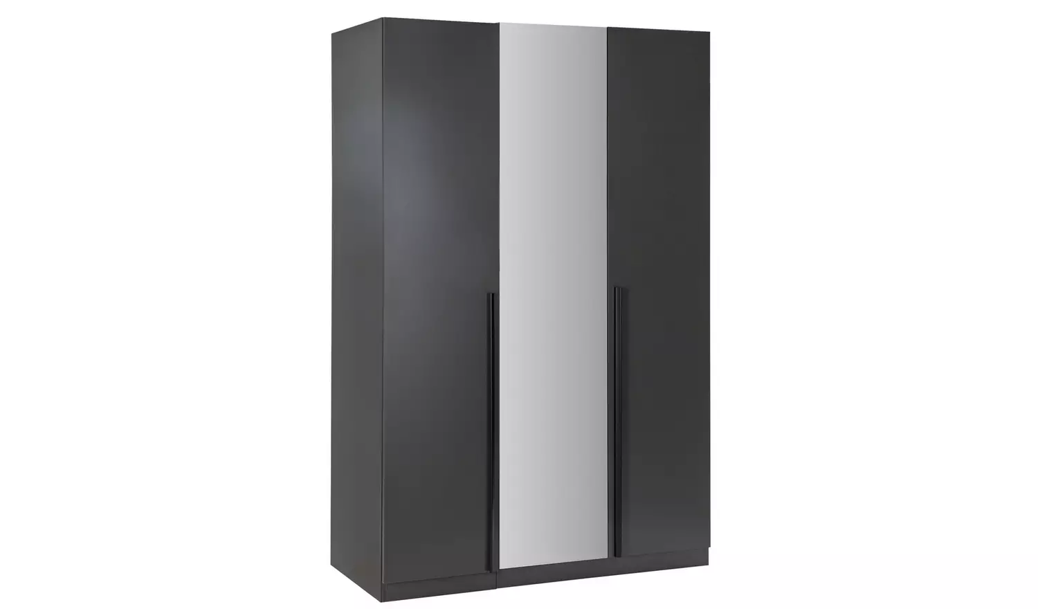 Habitat Munich 3 Door Mirror Wardrobe - Anthracite