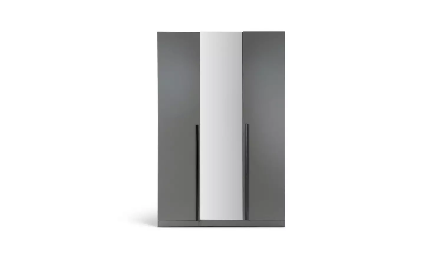 Habitat Munich 3 Door Mirror Wardrobe - Anthracite