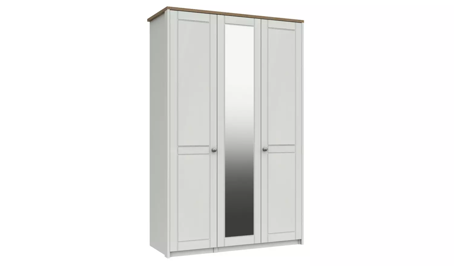 Kielder 3 Door Mirror Wardrobe - White